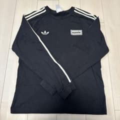 adidas Oasis ストライプス 長袖Tシャツ ブラックXL - メルカリ
