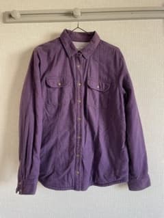 L.L.Bean 紫 チェック柄 シャツ M中綿入りのサムネイル