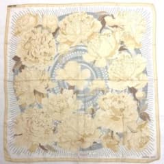 エルメス HERMES スカーフ カレ90 シルクシフォン 絹モスリン 芍薬