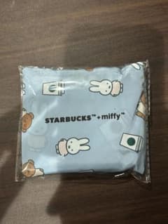 STARBUCKS + miffy エコバッグ 水色のサムネイル