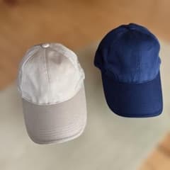 キャップ 2点セット ベージュ ネイビー ワークマン購入品 男女兼用 帽子のサムネイル