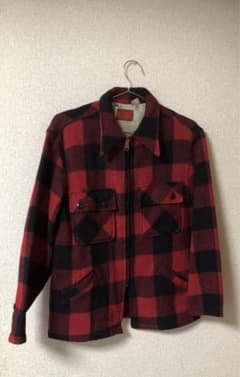 80's ヴィンテージ　Sears M wool チェックシャツ タロンzipのサムネイル