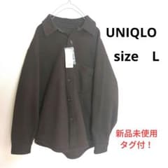 UNIQLO メンズ シャツジャケット ダークブラウン Lサイズ新品のサムネイル