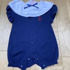 新品 50-60サイズ セーラー襟 ロンパース