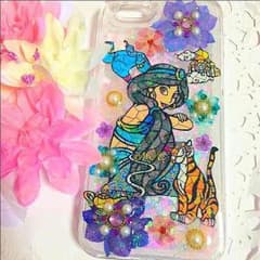 ぽん様 確認用◡̈♥︎﻿オリジナル押し花ケース ジャスミン アラジンのサムネイル