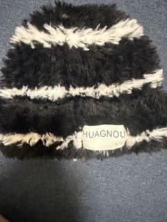 HUAGNOU ニット帽 L-L 黒・白のサムネイル