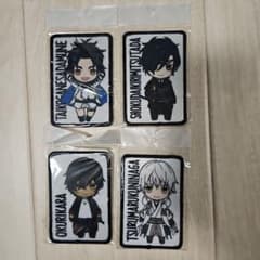 刀剣乱舞　ワッペン　4つセット　鶴丸国永　大倶利伽羅　燭台切光忠　太鼓鐘貞宗