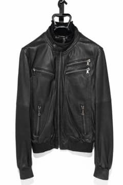 D&G DOLCE&GABBANA ブラックレザージャケット 46サイズ - メルカリ