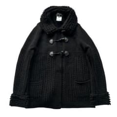 90's CHANEL ニット ダッフルコート ブラック 90's CHANEL ニット ダッフルコート ブラック - メルカリ