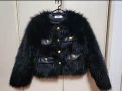 ファージャケット　黒のサムネイル