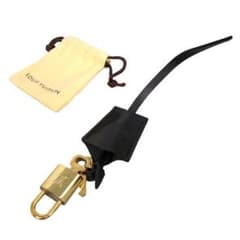 本物 未使用■ルイヴィトン■パドロック レザー クロシェット ブラック ゴールド