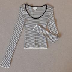 H&M 長袖ストライプTシャツ US XSのサムネイル