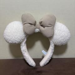 ディズニー ミニー カチューシャ ボア もこもこ 白のサムネイル