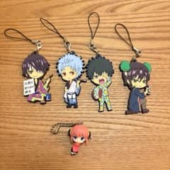 銀魂 ラバーキーホルダー＆ミニフィギュア 5点セットのサムネイル