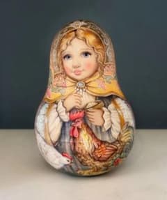 ロシア雑貨☆お起き上がりこぼし『Easter』マトリョーシカ イリーナ作