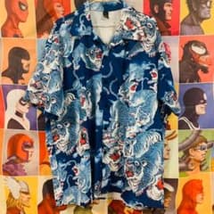 【青虎】 シャツ 総柄 新品 メンズ 春夏 L XL 古着 モード 半袖のサムネイル