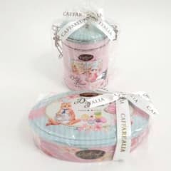希少♡カファレル　小物入れ　缶　キャニスター缶　　白猫　茶トラ　猫　ネコ カファレル 小物入れ 缶 キャニスター缶 白猫 茶トラ 猫 ネコ レア