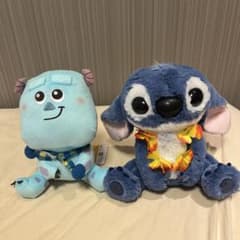 【新品】ピクサー冬じたく & スティッチ たれ耳BIGぬいぐるみ 豪華2点セット