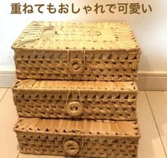 激安‼️早いもの勝ち‼️カゴセット（3個）キッチンクロス付きのサムネイル