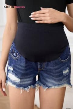 SHEIN Maternity マタニティ デニムショートパンツのサムネイル
