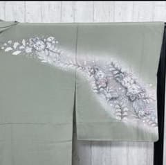 着物 訪問着　作家者　上品なグリーン　辻ヶ花のサムネイル