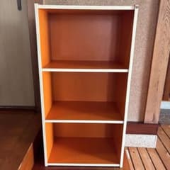 昭和レトロ レトロポップ 3段カラーボックス オレンジ - メルカリ