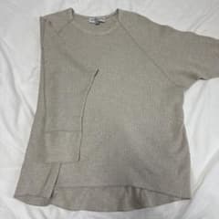 Americana ベージュ リブ編み ラグランスリーブ トップスのサムネイル