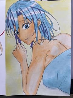 手描きイラスト オリジナル 色紙 一点物 アナログ バニーガール - メルカリ