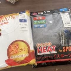GOOD HEAT スポーツ用インナー Mサイズ 半袖丸首の白Mサイズのサムネイル