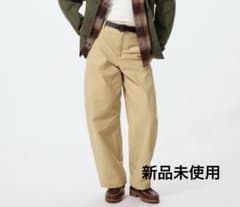 UNIQLO ジャージーバレルレッグパンツ ベージュ XSのサムネイル