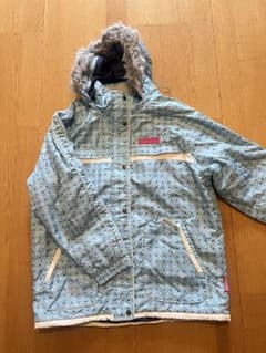 SPALDING スキーウェア 水色 ファー付き SPALDING 水色ドット柄 スキーウェア 11 - メルカリ