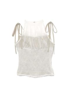 andmary Paula lacey chiffon tops - メルカリ