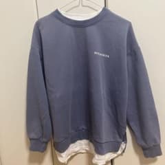 BODACIOUS ロゴプリント レイヤード風スウェット ブルーグレーのサムネイル