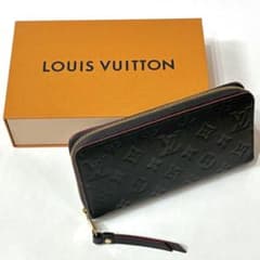 ルイヴィトン 長財布 ポルトフォイユ ジッピーウォレット 紺×赤 