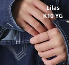 ♡Lilas K10 ブラックダイヤハーフエタニティーリング ♡ - メルカリ
