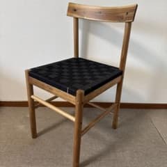 IKEA ナッカンネース木製ダイニングチェア 編み込み座面 黒 - メルカリ