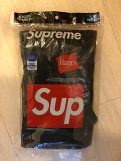 Supreme Hanes ボクサーパンツ Ｌ 黒 １枚のサムネイル