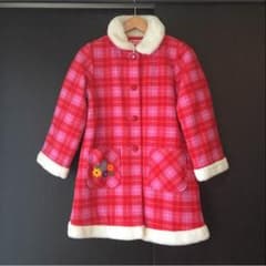 新品 ミキハウス チェック柄コート 130のサムネイル