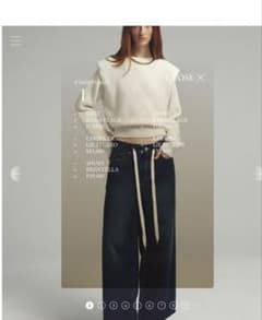値下げPLAGE ホワイトニット クロップド丈のサムネイル