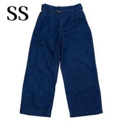 【美品】ハニーズ シネマクラブ ベルト付き デニムワイドパンツ SS 濃紺のサムネイル