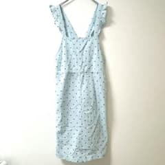 Emberley Light Blue Polka Dot Jumpsuit/All-in-One, Size M, with Shoulder Frills