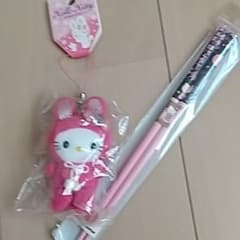 キティぬいぐるみストラップ 箸のサムネイル