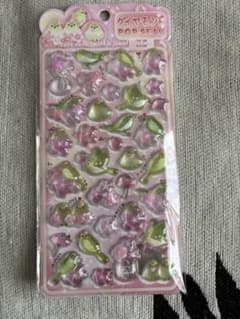 桜と鶯の春柄 キラキララメ入りボンボンドロップシールのサムネイル