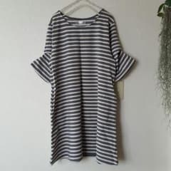 マツコラテックス様専用　新品　ボーダーワンピースのサムネイル