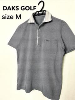 DAKS GOLF ポロシャツ メンズ M ゴルフウェア☆ダックス 半袖シャツ