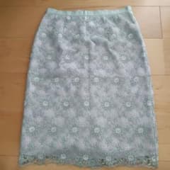 Début de Fiore 花柄刺繍レーススカート ミントグリーンMのサムネイル