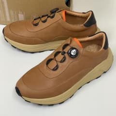 未使用】pg Through レザースニーカー キャメル 26,5cm 本革 | Mercari