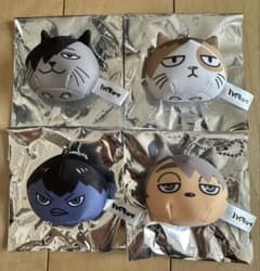 하이큐 트레이딩 동물 마스코트 미니 비즈 쿠션 4점 정리 판매