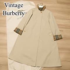 貴重 ビンテージ BURBERRY ステンカラーコート バーバリー 襟チェック