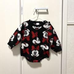ミニーちゃん ニット ロンパース 70サイズのサムネイル